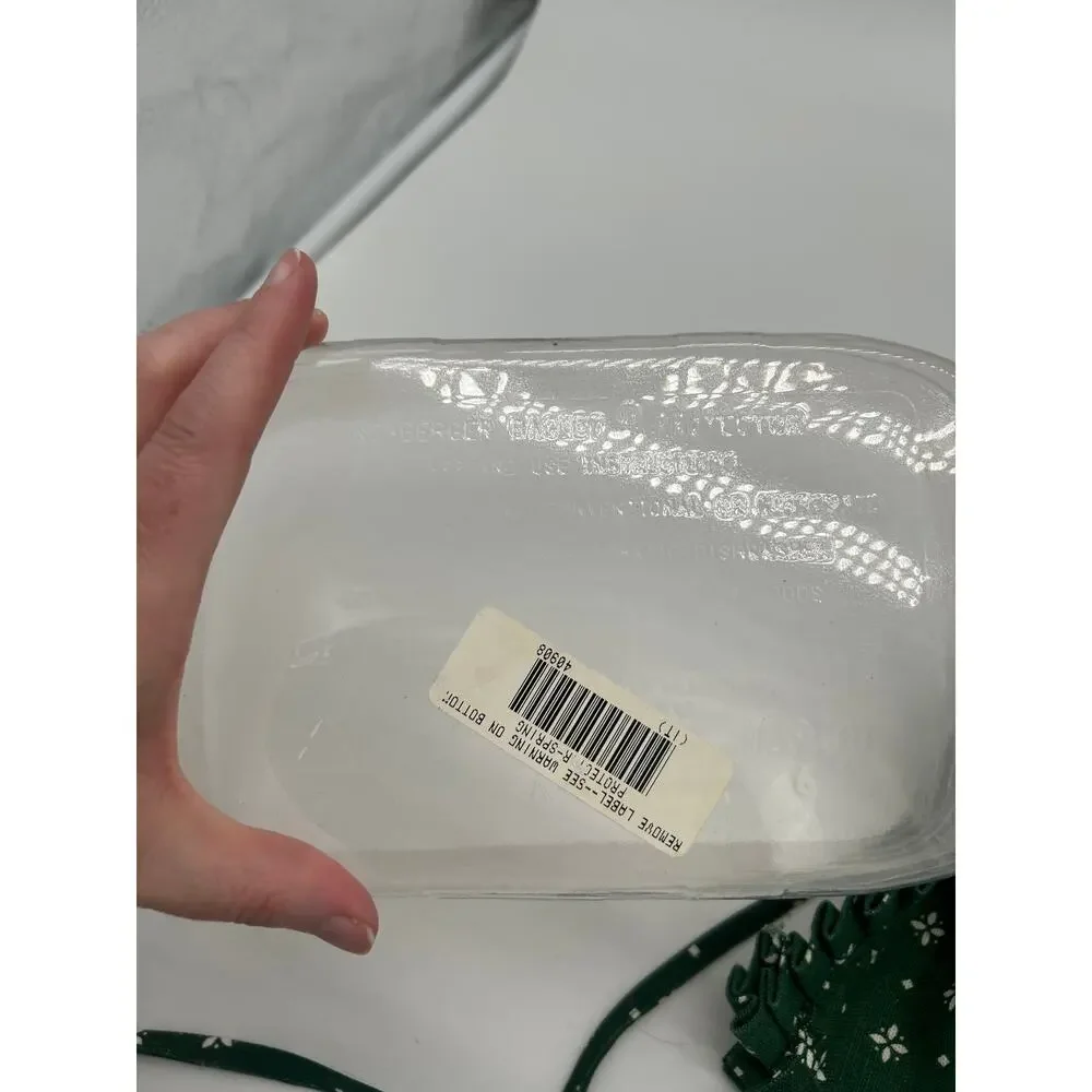Longaberger Green Floral Basket Liner & Clear Protector – Country Cottage Rustic